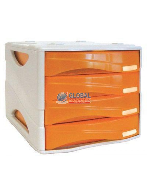 CASSETTIERA SMILE TRASP.ARANCIO 4 CASSETTI