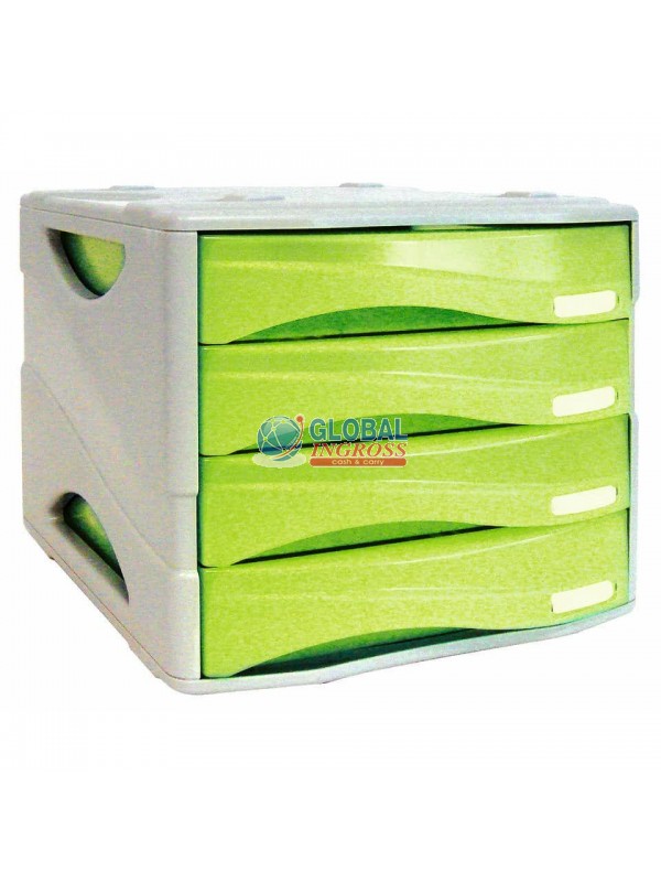 CASSETTIERA SMILE TRASP.VERDE 4 CASSETTI