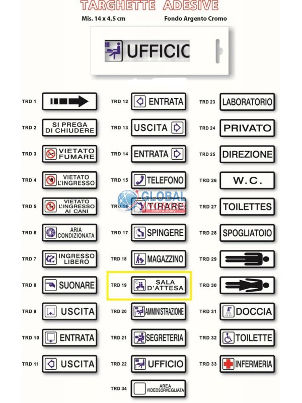 TARGH.ADESIVA- SALA D'ATTESA