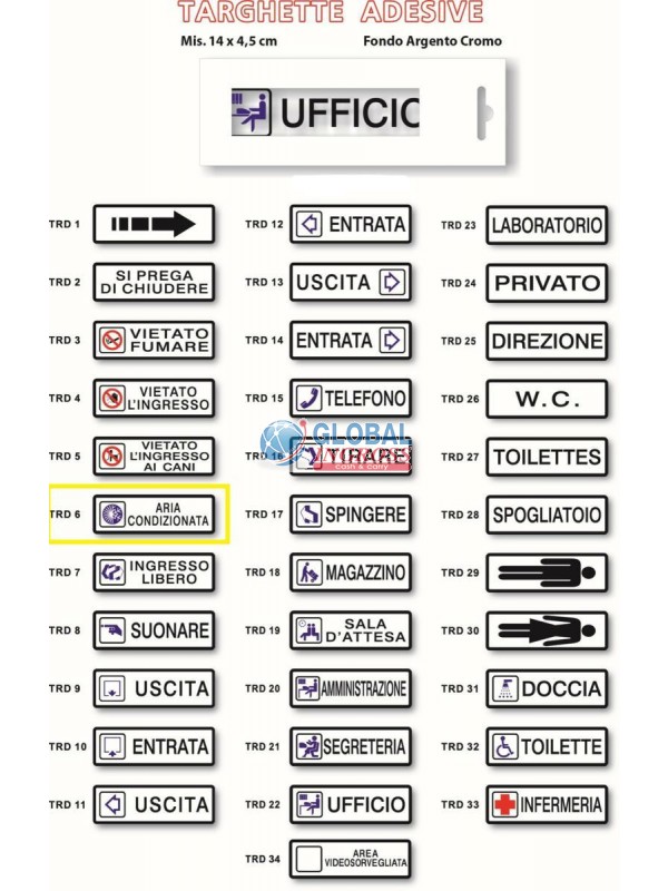 TARGH.ADESIVA- ARIA CONDIZIONATA