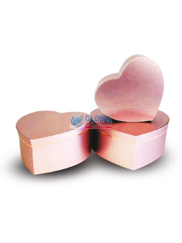 SCATOLA CUORE ROSE GOLDGRANDE 25x12