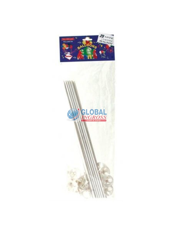 ASTINE + VALVOLE 25pz BIANCO