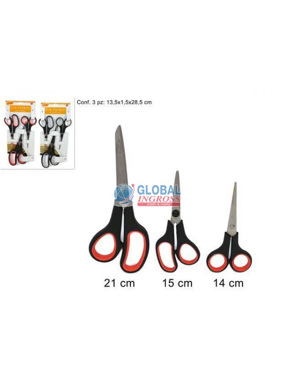 TRIS FORBICI DA 21/15/14cm