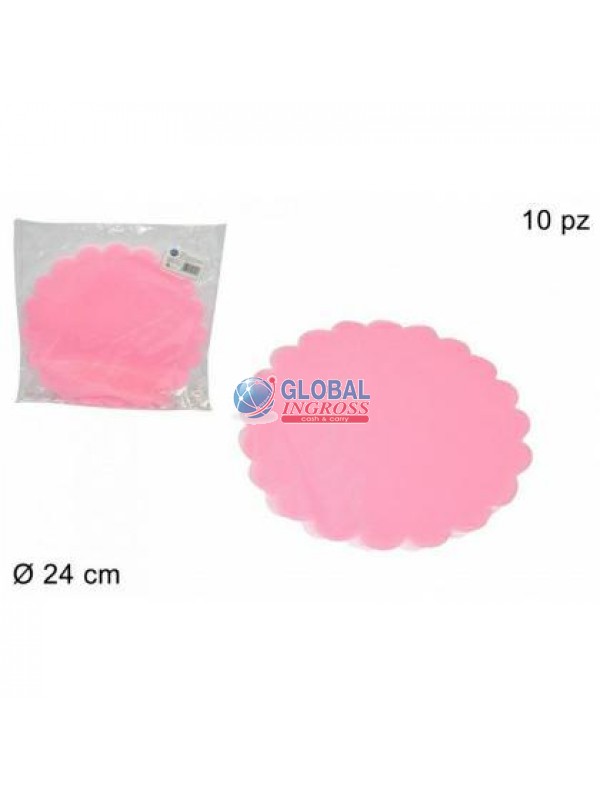 VELETTI TULLE ROSA 10pz
