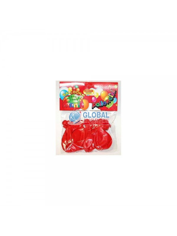 PALLONCINI MONOCOLORE ROSSO 18pz