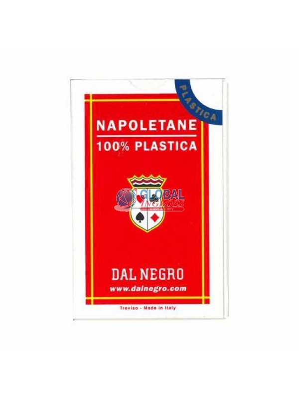 CARTE NAPOLETANE ROSSE PLASTICA