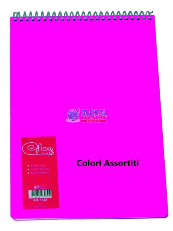 BLOCK NOTES A4 1rigo PPL C/SPIRALE PLASTICA