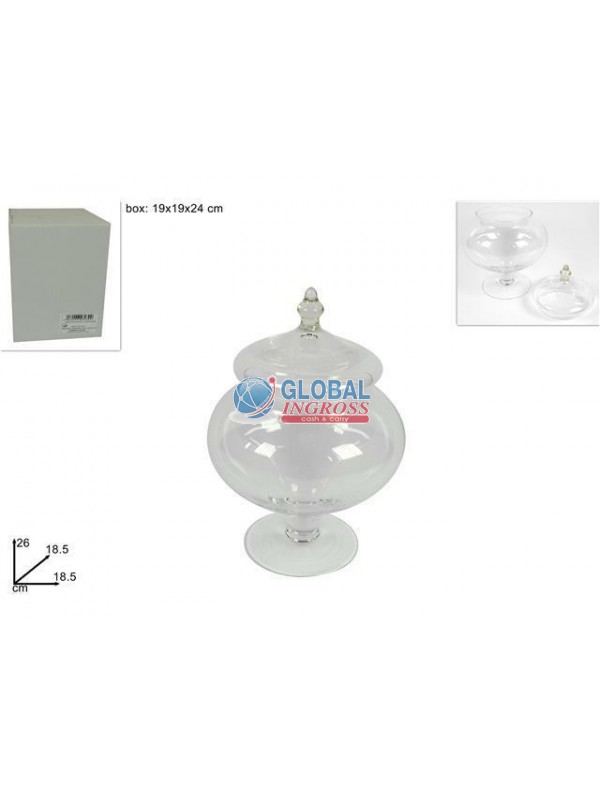 BARATTOLO VETRO 26cm C/TAPPO