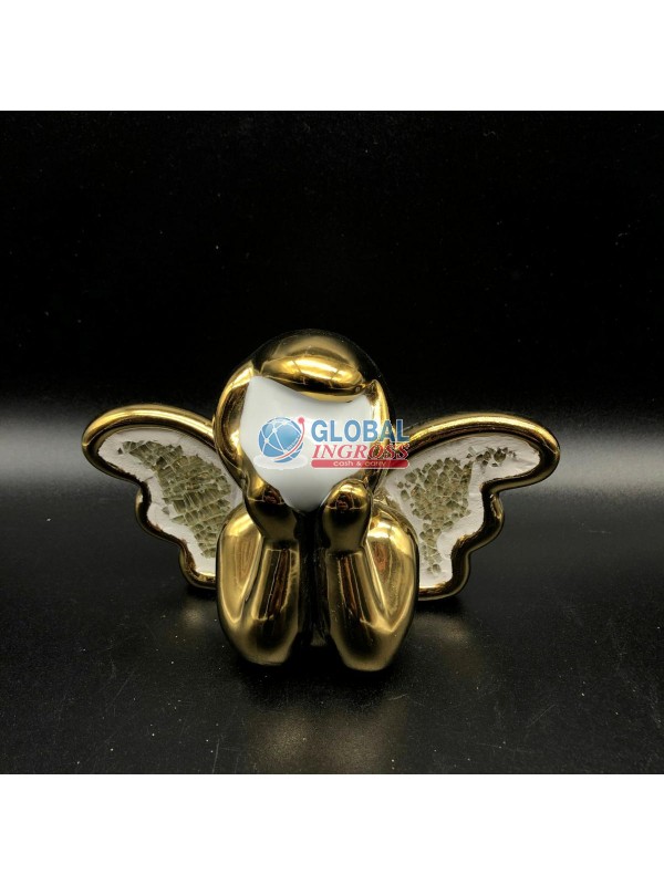 VISO ANGELO ORO PORCELLANA 10cm