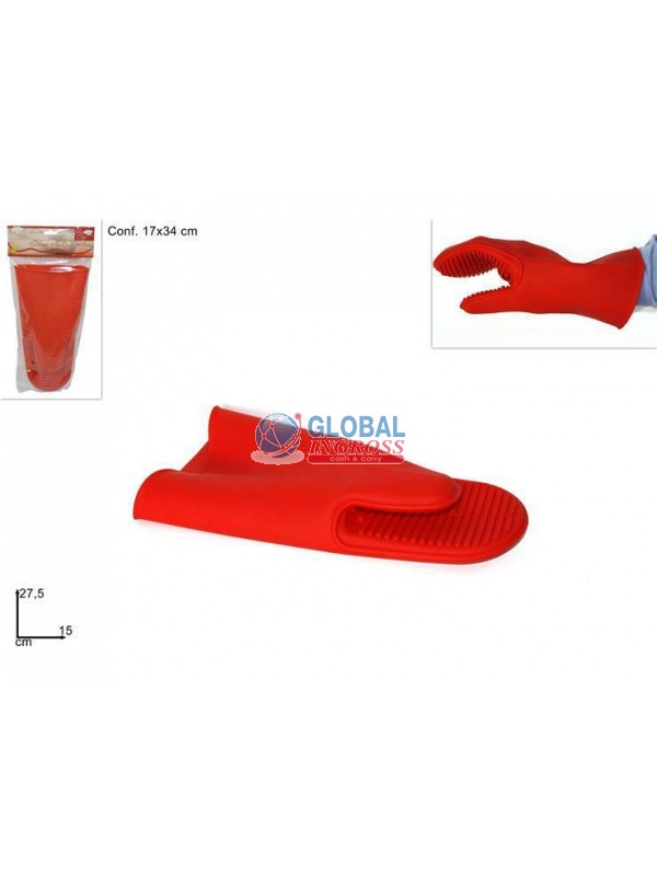 GUANTO SILICONE ROSSO