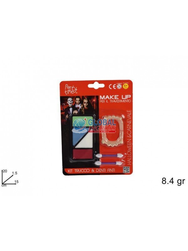 KIT TRUCCO C/DENTI VAMPIRO
