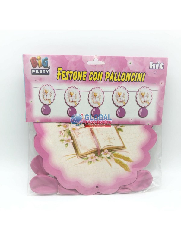 FESTONE C/PALLONC.1'COMUN.ROSA