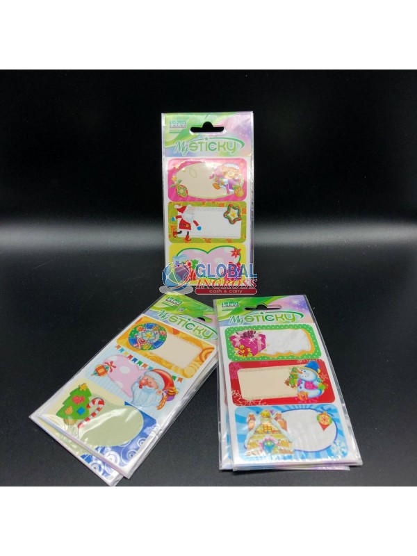 ETICHETTE NATALE SEGNANOME 6pz