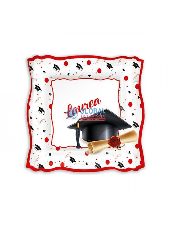PIATTI LA MIA LAUREA QUADRATO 8pz 19x19