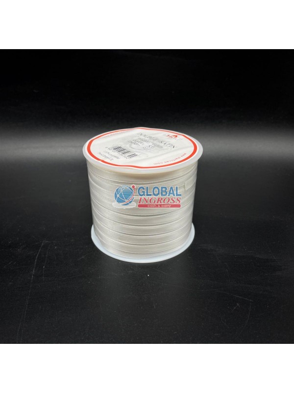 NASTRO RASO 6mm BIANCO 1mt