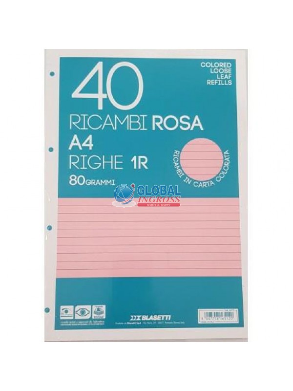 RICAMBI A4 COL.ROSA 1 RIGO.