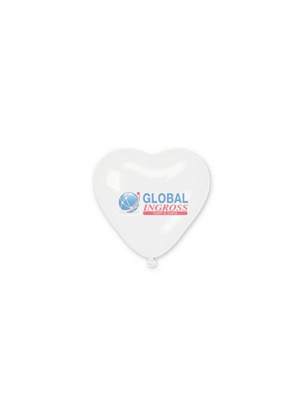 PALLONCINI CUORE 12pz BIANCO 10'/26cm
