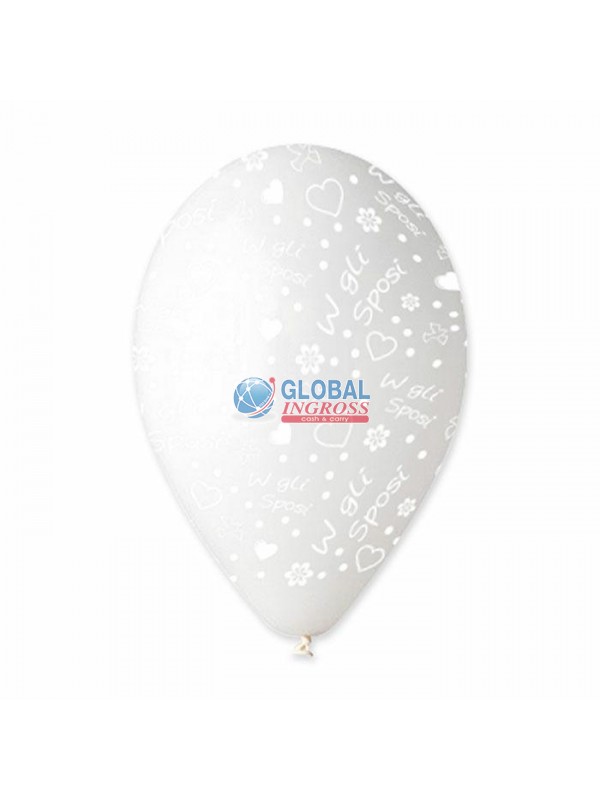 PALLONCINO W GLI SPOSI TRASPARENTE 12'/30cm