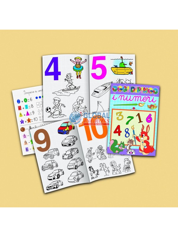 LIBRO DA COLORARE NUMERI