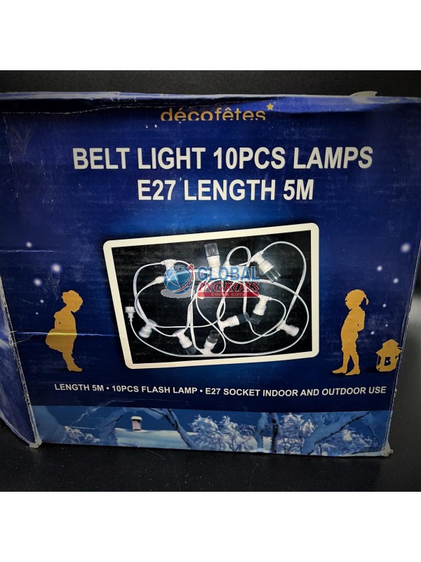 FILO BIANCO 5m 10 LUCI 230V