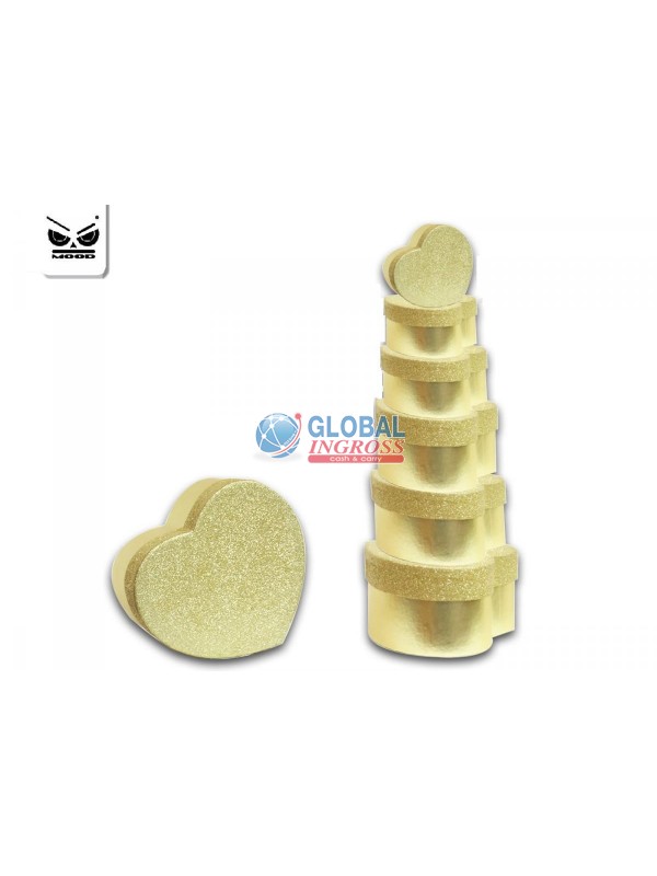 SCATOLA CUORE GOLD 15cm
