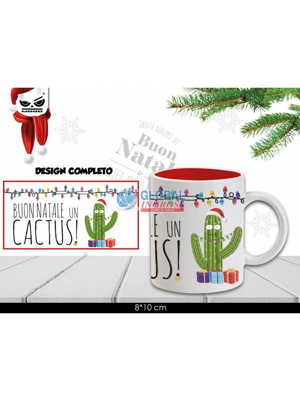 TAZZA BUON NATALE UN CACTUS