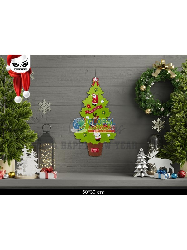 ALBERO IN FELTRO 50cm C/DECORI