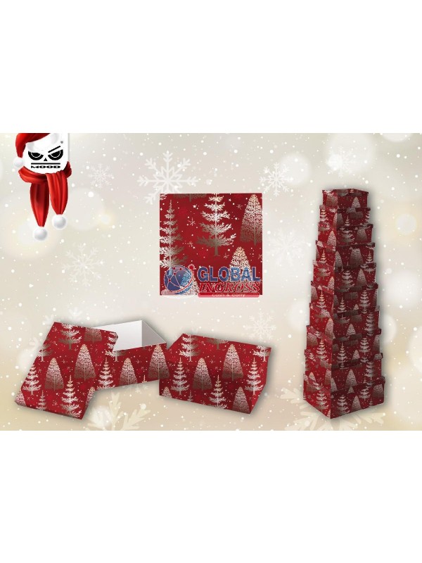 SCATOLA NATALE RED TREE25x18x11