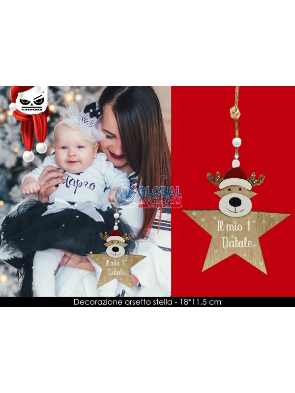 DECORAZIONE NATALE ORSETTO STELLA 1? NATALE