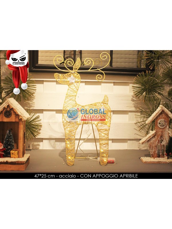 DECORAZIONE RENNA C/LUCI