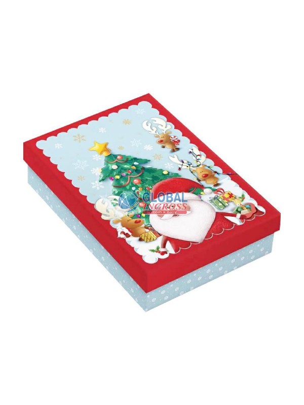 SCATOLA NATALE DISEGNO BABBO 35x25x16