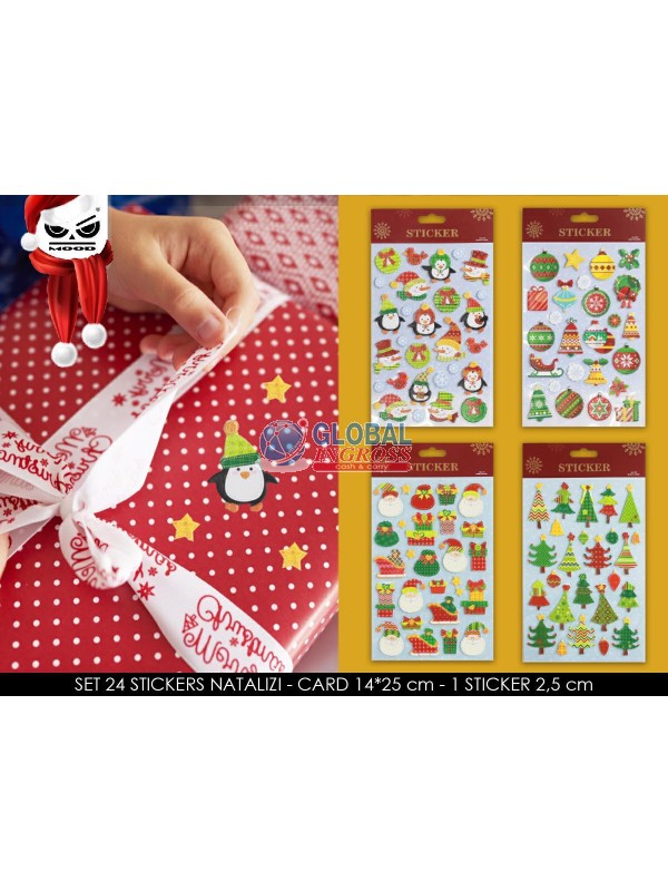 STICKERS NATALE SMALL 24pz