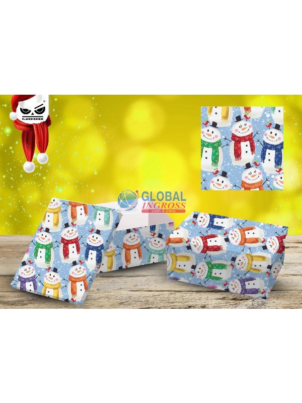 SCATOLA NATALE PUPAZZO NEVE 23x16x9