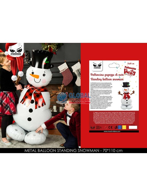 PARTY MYLAR NATALE STANDING SNOWMAN