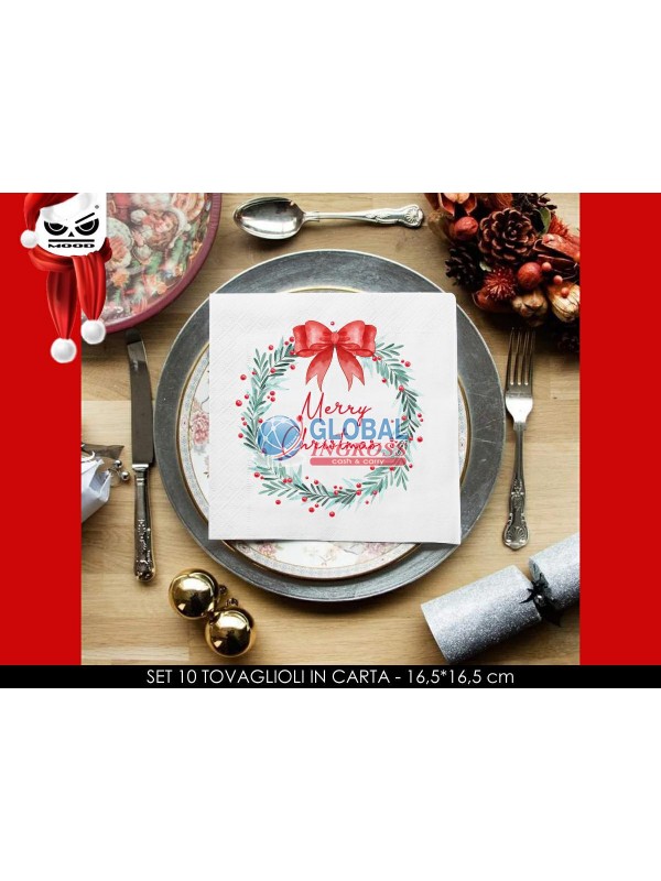 PARTY TOVAGLIOLI MERRY CHRISTMAS 20pz