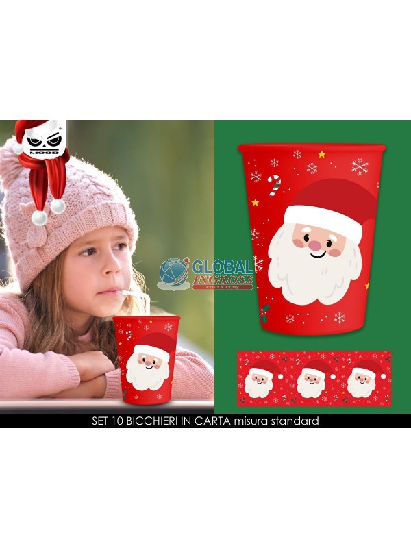 PARTY BICCHIERI NATALE BABBO 10pz