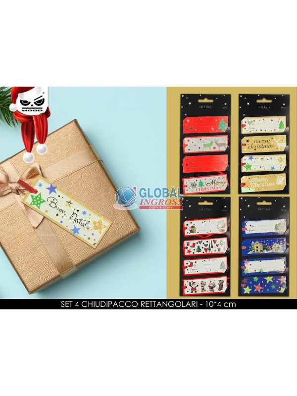 CHIUDIPACCO NATALE 4pz 10x4cm