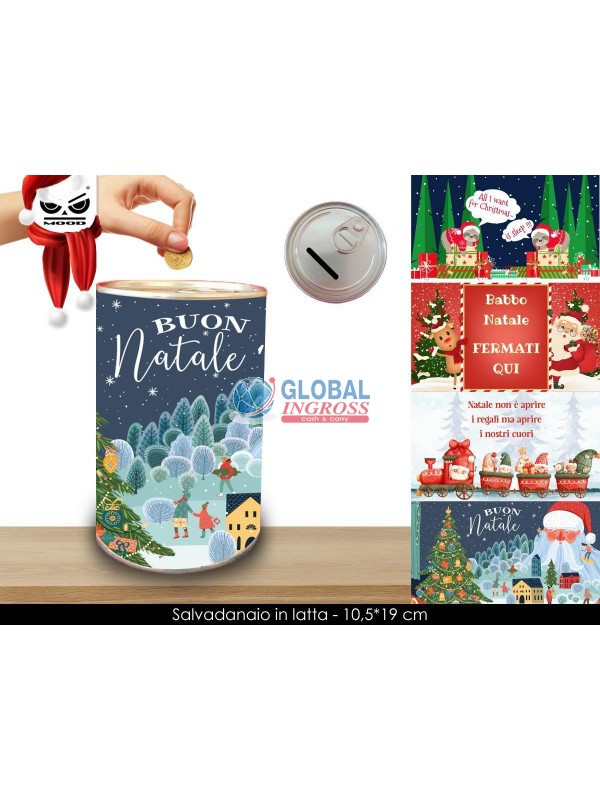 SALVADANAIO NATALE LATTA XL