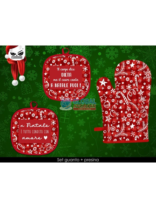 SET CUCINA NATALE GUANTO E PRESINA