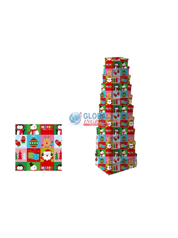 SCATOLA NATALE PERSONAGGI 34x26x15