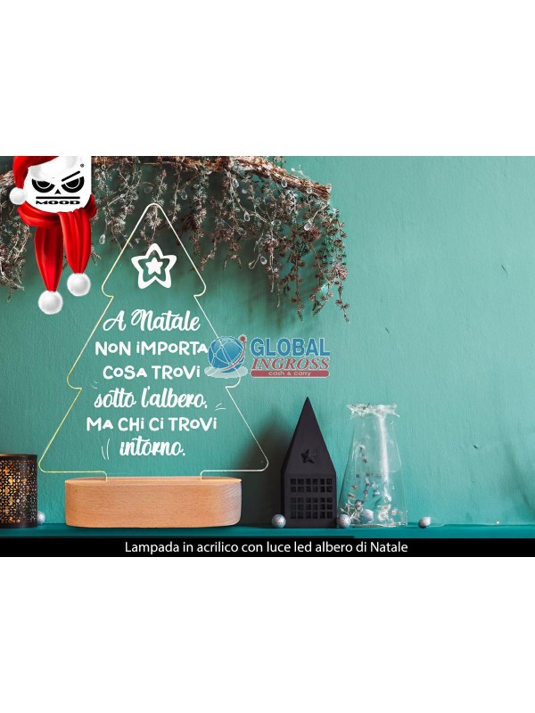 LAMPADA NATALE IN ACRILICO C/LED ALBERO