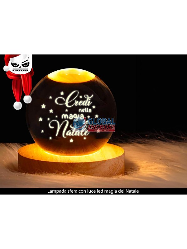 LUCE SFERA MAGIA DEL NATALE 8cm LED