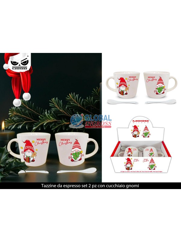 TAZZINE NATALE GNOMI 2pz