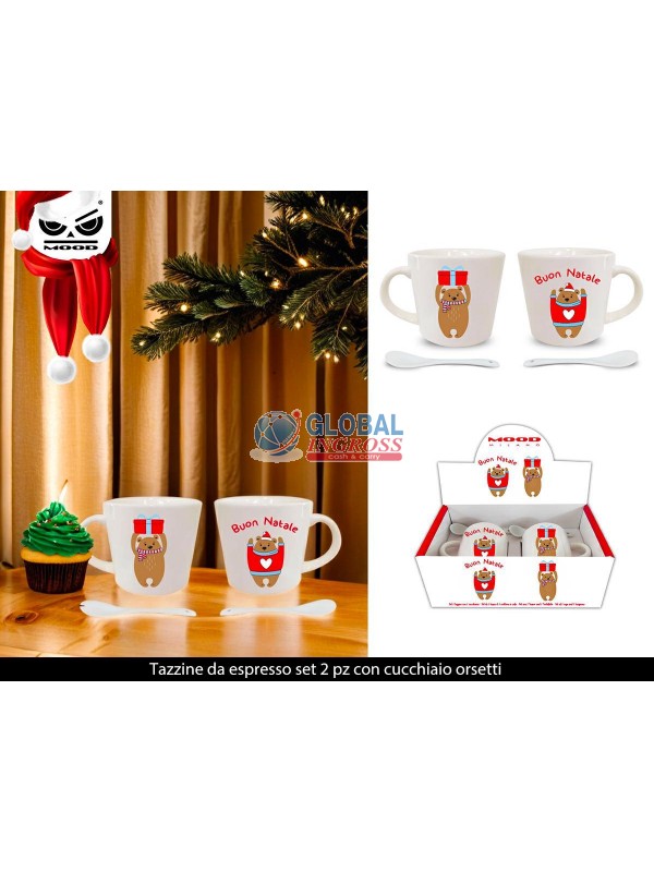 TAZZINE NATALE ORSETTI 2pz