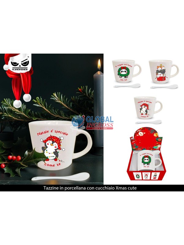 TAZZINA NATALE C/CUCCHIAINO CUTE