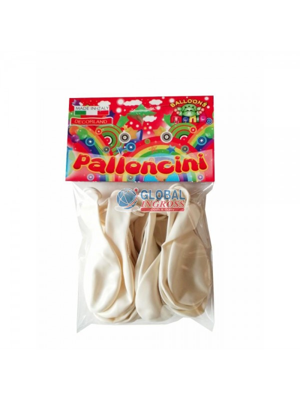 PALLONCINI MONOCOLORE BIANCO 18pz